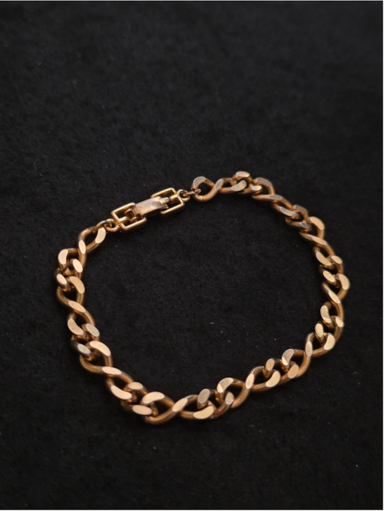 Givenchy Jewelry - VTG 80s Givenchy Paris NY Gold-Tone Flat Curb Link Bracelet